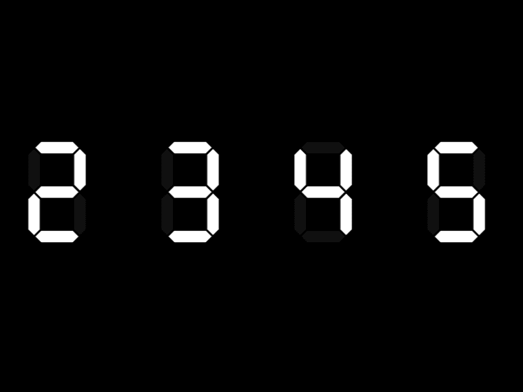 8️⃣ Digital Clock Number Font